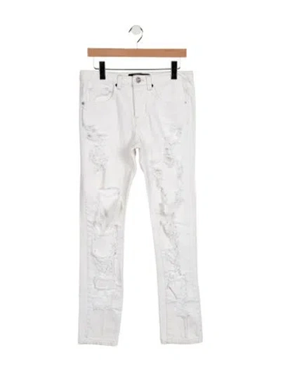 Pre-owned Animale Mid-rise Straight Leg Jeans In Neutrals