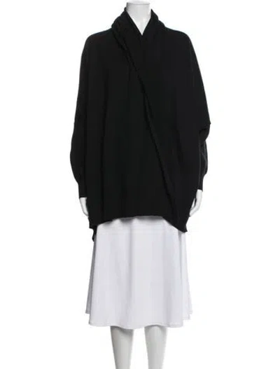Pre-owned Animale Open Front Sweater In Black