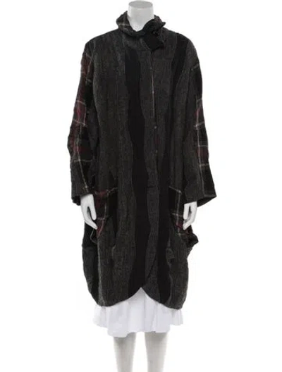 Pre-owned Animale Printed Coat In Black