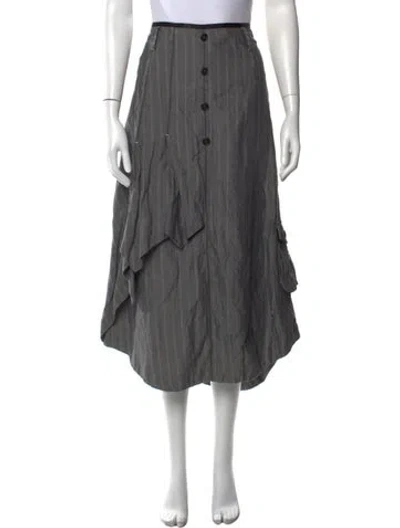 Pre-owned Animale Striped Midi Length Skirt In Gray