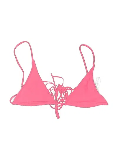 Pre-owned Animale Swimsuit Top Pink Stars Pattern Swimwear