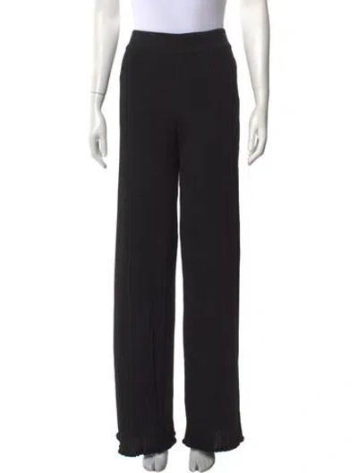 Pre-owned Animale Wide Leg Pants In Black