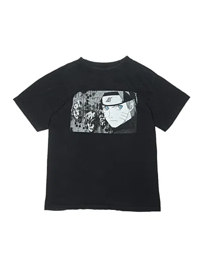 Pre-owned Anime Kids' Short Sleeve T-shirt In Black