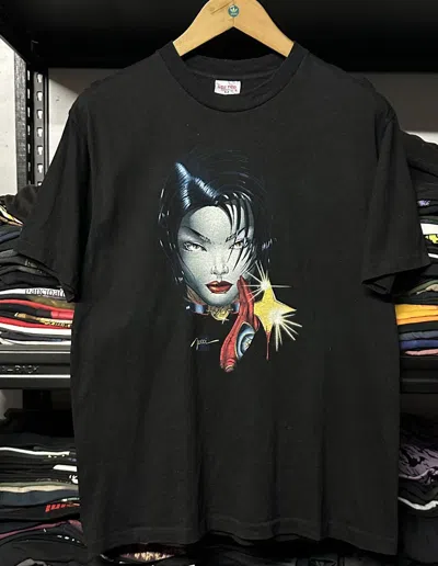 Pre-owned Anime Vintage 90's William Tucci Shi Illustrators Tee In Black