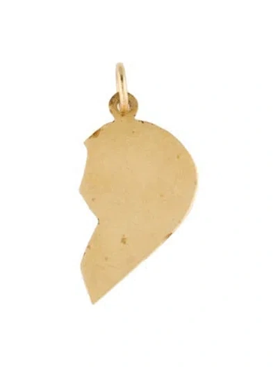 Pre-owned Anine Bing 14k Broken Heart Charm, 1" In Multi