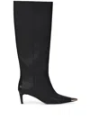 Anine Bing Tall Nina Boots With Metal Toe Cap In Black In Black
