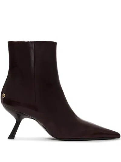 Anine Bing 60mm Hilda Ankle Boots In Brown
