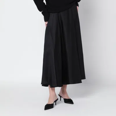 Anine Bing Christina Silk-blend Satin Midi Skirt In Black