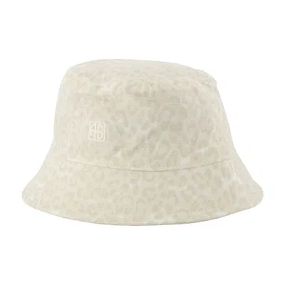 Anine Bing A-12-12106-mtl20 Cotton Bucket Hat In Neutral