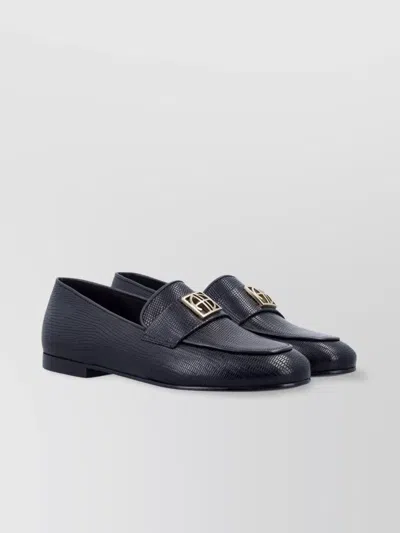 Anine Bing Ab Logo Leather Loafer In Black
