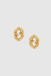 Shop Anine Bing Abstract Heart Earrings In Gold In 14k Gold