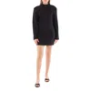 Anine Bing Adeline Virgin Wool Blend Mini Dress In Black