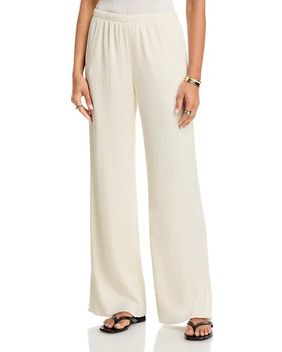 Anine Bing Aden Textured Pants In White