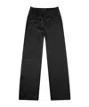 Anine Bing Aden Wide-leg Elastic Waist Trousers In Black
