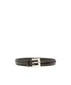 Anine Bing Crocodile-embossed Belt In Brown