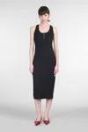 Anine Bing Alessia Cotton-blend Jersey Midi Dress In Black