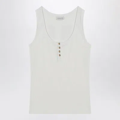 Anine Bing Alessia Ivory Tank Top In White