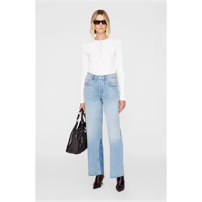 Anine Bing Alessia Long Sleeve Tee In White