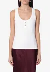 Anine Bing Alessia Tank Top In White