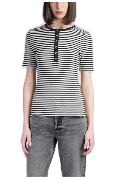 Anine Bing Alessia Striped Knitted T In Multi