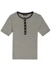 Anine Bing Alessia Striped Stretch-cotton T-shirt In Multi