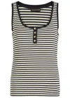 Anine Bing Alessia Striped Stretch-cotton Tank In Multi