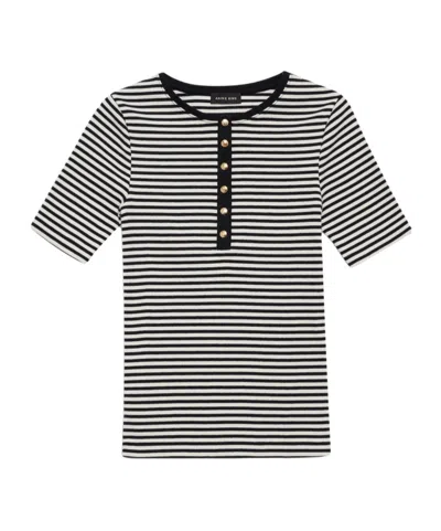 ANINE BING ANINE BING ALESSIA STRIPED KNITTED T-SHIRT