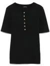 Anine Bing Striped Long Sleeve Tshirt In Black