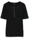 Anine Bing Striped Long Sleeve Tshirt In Black