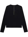 Anine Bing Striped Long Sleeve Tshirt In Schwarz