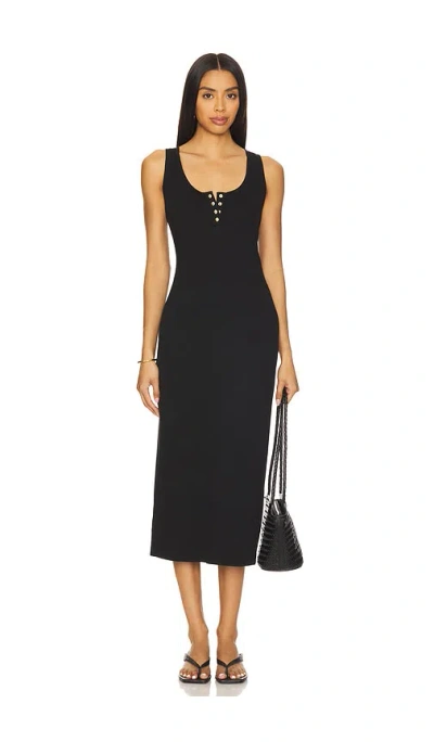 Anine Bing Alessia Tank Midi Dress In Black