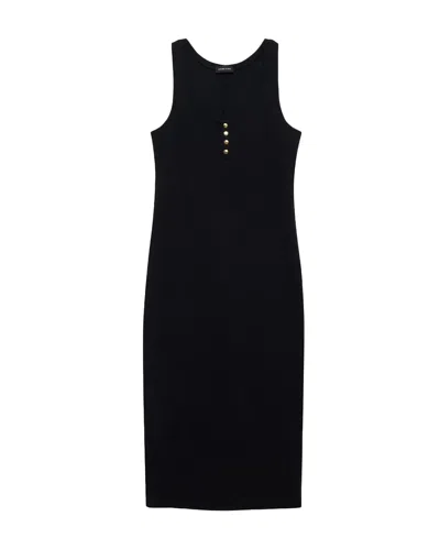 Anine Bing Alessia Tank Midi Dress In Black
