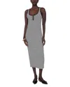 Anine Bing Alessia Tank Midi Dress In Cream And Black Stripe In Cream/black Stripe
