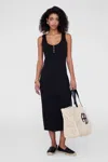 Anine Bing Alessia Tank Midi Dress In Black