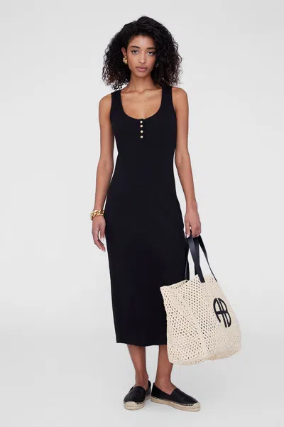 ANINE BING ANINE BING ALESSIA TANK MIDI DRESS IN BLACK