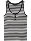 Anine Bing Alessia Tank Top In Black Cotton In Black