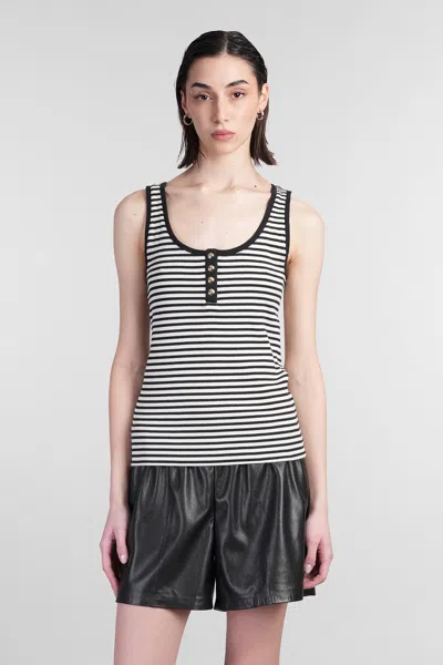 ANINE BING ALESSIA TANK TOP IN BLACK COTTON