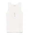 Anine Bing Ribbed Top Alessia In White