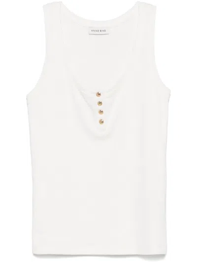 ANINE BING ALESSIA TANK TOP WOMAN IVORY
