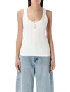 Anine Bing Womens Alessia Tank In White