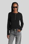 Anine Bing Alessia Topwear In Black Cotton In Black