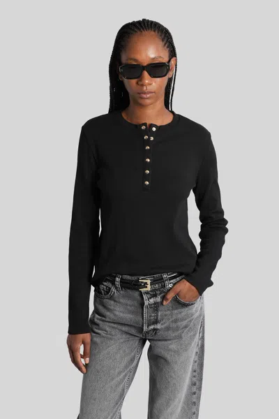 Anine Bing Alessia Topwear In Black Cotton