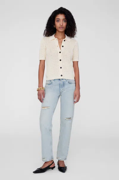 Anine Bing Alexis Sweater In Cream