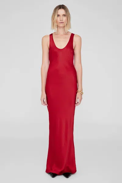ANINE BING ANINE BING ALISON DRESS IN SCARLET RED