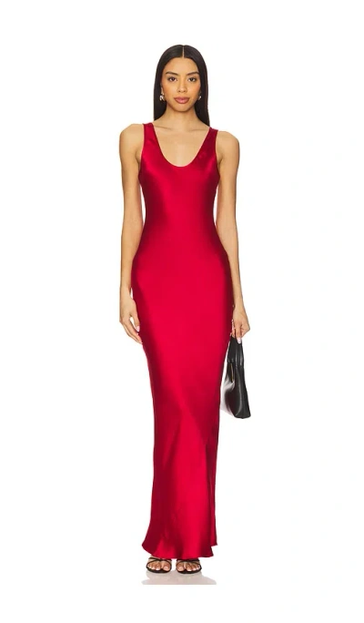 Anine Bing Alison Maxi Dress In Red