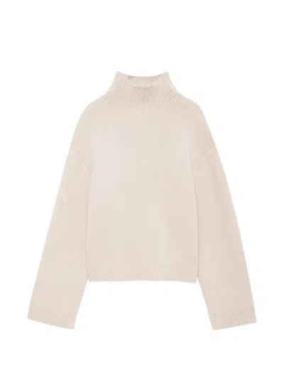 Anine Bing Alma Turtleneck Sweater In Neutral
