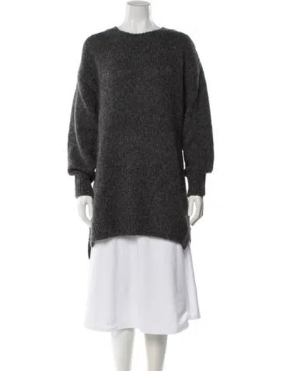 Pre-owned Anine Bing Alpaca Crew Neck Sweater In Gray