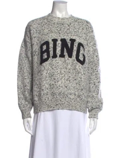 Pre-owned Anine Bing Alpaca Graphic Print Sweater In Multi