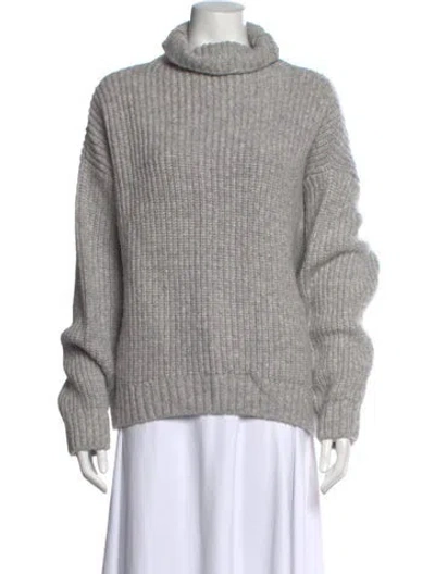Pre-owned Anine Bing Alpaca Turtleneck Sweater In Gray