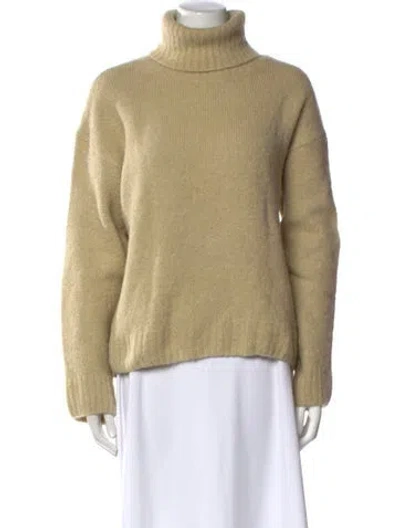 Pre-owned Anine Bing Alpaca Turtleneck Sweater In Neutral
